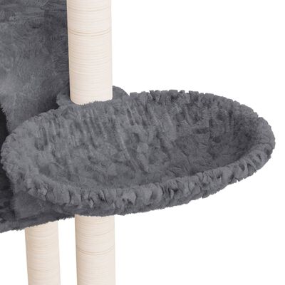 vidaXL Drapak dla kota, z sizalowymi słupkami, ciemnoszary, 108,5 cm