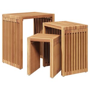 vidaXL St&oacute;ł Ogrodowy 3 szt. Brązowy 33 x 44,5 x 51 cm