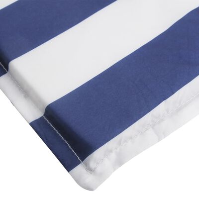 vidaXL Poduszka na leżak, niebiesko-białe paski, tkanina Oxford