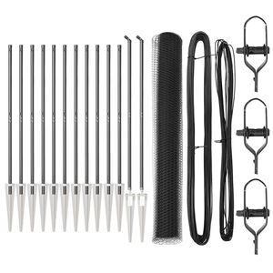 vidaXL Sześciokątne ogrodzenie z słupkiem 25 x 1,2 m Stal pokryta PVC