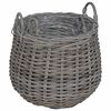 vidaXL Kosz na rośliny z przechowywaniem 2 pcs Szary Rattan Lacak