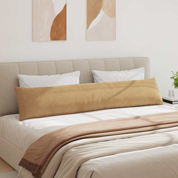 vidaXL Poduszki na sofę 2 pcs Brązowy 200 x 40 cm Tkanina sztruksowa