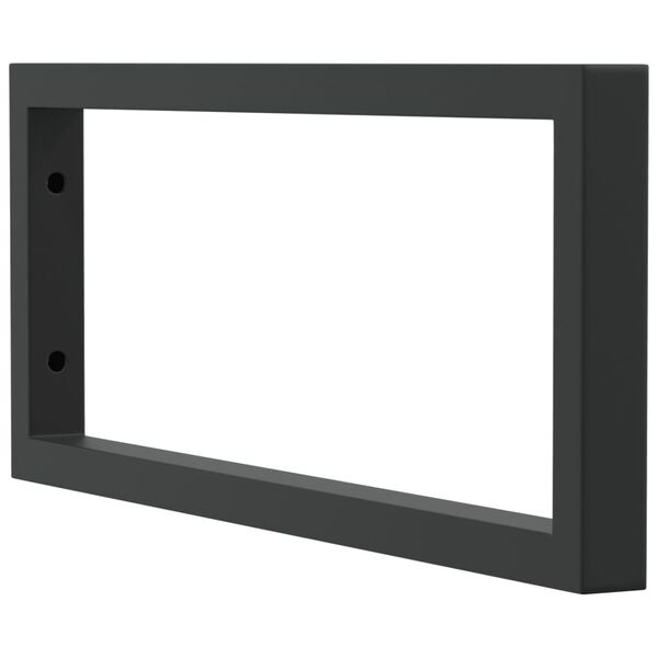 vidaXL Wsporniki do p&oacute;łki pod umywalkę, 2 szt., czarne, prostokątne