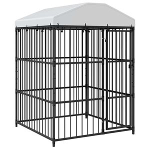 vidaXL Kojec dla psa z zadaszeniem, 150 x 150 x 210 cm