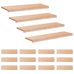 vidaXL Nakładki na schody 16 szt. 90 x 30 x 2 cm naturalny