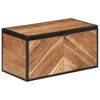 vidaXL Skrzynia, 60x30x30 cm, lite drewno akacjowe i żelazo
