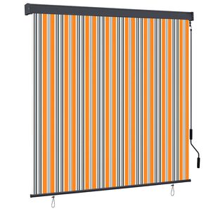 vidaXL Roleta Ż&oacute;łty i Niebieski 180 x 250 cm Materiał i Aluminium