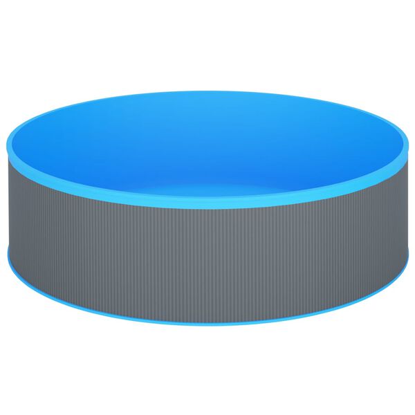 vidaXL Basen ogrodowy z wiszącym skimmerem i pompą, 350x90 cm, szary