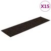 vidaXL Maty na schody samoprzylepne 15 szt. 76x20 cm Ciemnobrązowe prostokątne