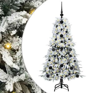 vidaXL Sztuczna choinka z zawiasami z podstawą Biały 120 cm PE i PVC