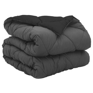 vidaXL Kołdra na cały rok Czarny i antracyt 200 x 135 cm Mikrofibra