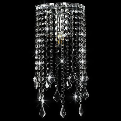 vidaXL Lampa ścienna z kryształkami i koralikami, srebrna, E14