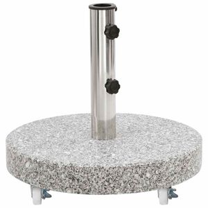 vidaXL Podstawa pod parasol, granitowa, 30 kg, okrągła, szara