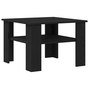 vidaXL Stolik kawowy Czarny Dąb 60 x 60 x 42 cm Drewno inżynieryjne
