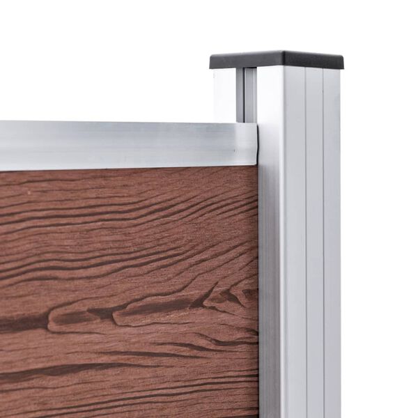 vidaXL Ogrodzenie ogrodowe WPC, 872x106 cm, brązowe