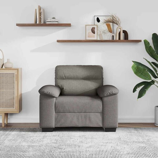 vidaXL Sofa Fotel Taupe 100x81x84 cm Tkanina