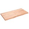 vidaXL P&oacute;łka, brązowa, 120x60x(2-4) cm, lakierowane lite drewno dębowe