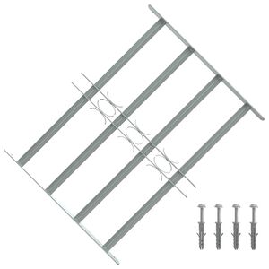 Krata bezpieczeństwa na okno z regulacją 500-650 mm 4 metalowe pręty