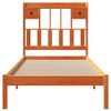 vidaXL Ł&oacute;żko z regałem, bez materaca, woskowy brąz, 75x190 cm, sosnowe