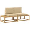 vidaXL Sofa końcowa na zewnątrz 2 Sztuka Biały Lite Drewno Akacji