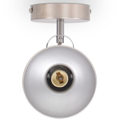 vidaXL Lampy ścienne na 2 żarówki E14, 2 szt., srebrne