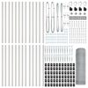 vidaXL Słupek ogrodzeniowy. Srebrny 50 x 1 m (siatka 25 mm) Stal