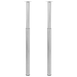 2 teleskopowe nogi do stołu Stal nierdzewna 710 mm-1100 mm