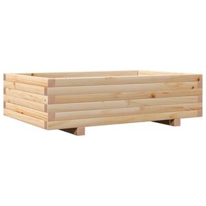 vidaXL Donica ogrodowa, 90x60x26,5 cm, lite drewno sosnowe