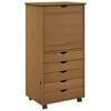 vidaXL Rolkowa szafka 53 x 39 x 103 cm Lite drewno sosnowe