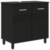 vidaXL Jednostka toaletowa Czarny 60 x 35 x 60 cm Drewno inżynieryjne