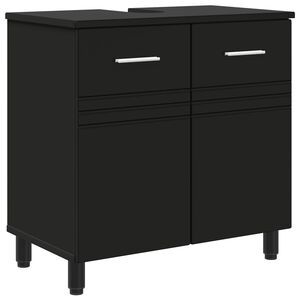 vidaXL Jednostka toaletowa Czarny 60 x 35 x 60 cm Drewno inżynieryjne
