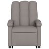 vidaXL Podnoszony fotel masujący, rozkładany, kolor taupe, tkanina