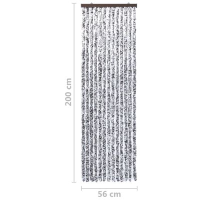 vidaXL Zasłona przeciwko owadom, brązowo-beżowa, 56x200 cm, szenil