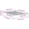 vidaXL Ramka łóżka Brązowy 140 x 210 cm Lite drewno sosnowe