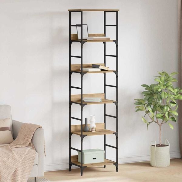 vidaXL P&oacute;łka na książki Dąb rzemieślniczy 50 x 33 x 188,5 cm