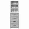 vidaXL Highboard z szufladą Szary dąb sonoma 40 x 41 x 135 cm