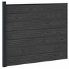 vidaXL Panel ogrodzeniowy WPC i aluminium Czarny