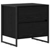 vidaXL Stolik nocny Czarny Dąb 50 x 39.5 x 50 cm Drewno inżynieryjne