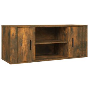 vidaXL Szafka pod telewizor, przydymiony dąb, 100x35x40 cm