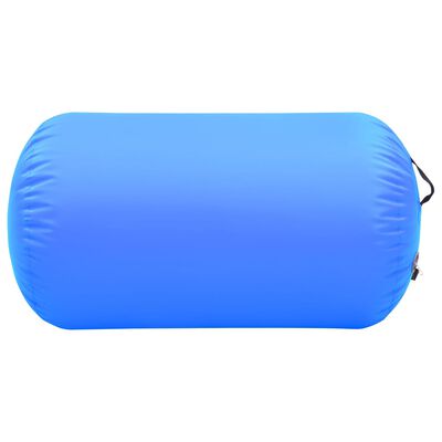 vidaXL Dmuchany wałek gimnastyczny z pompką, 100x60 cm, PVC, niebieski