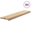 vidaXL Stopnie schodowe, 4 szt., surowe 110x30x2 cm lite drewno dębowe