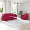 vidaXL Sofa 2 pcs Czerwone wino