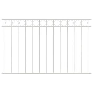 vidaXL Element ogrodzenia ASSEN Biały 170 x 80 cm Stal