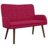 vidaXL Sofa dwuosobowa Czerwone wino 115 x 61 x 87 cm Welur