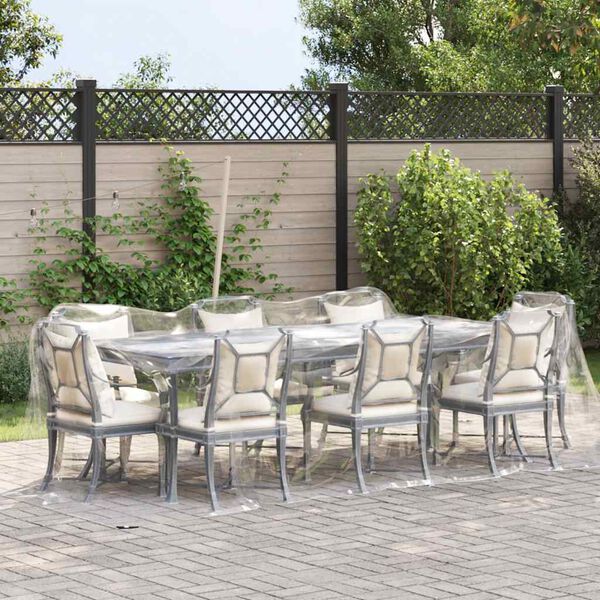 vidaXL Przezroczysta plandeka z oczkami 2x6 m PVC