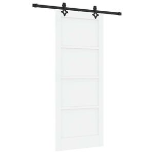 vidaXL Drzwi przesuwne ORKDAL 83 x 202 cm Lite drewno sosnowe Biały