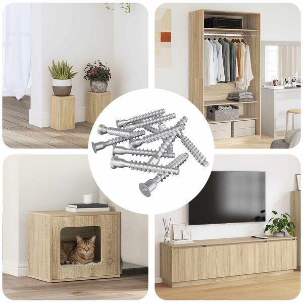 vidaXL Śruby confirmat 2500 pcs Srebrny Metal