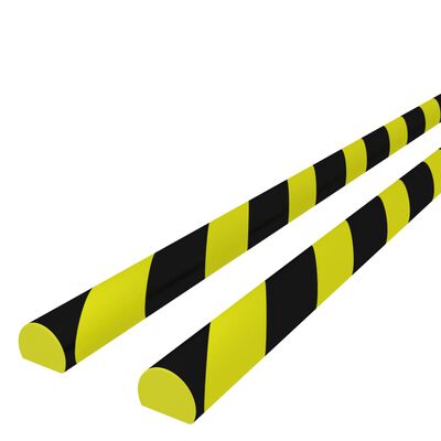 vidaXL Ochraniacze na narożnik, 2 szt., żółto-czarne, 4x3x100 cm, PU
