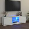 vidaXL Szafka pod TV z oświetleniem LED, biała, 120x30x36 cm