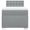 vidaXL Ł&oacute;żko kontynentalne z materacem, jasnoszare, tkanina, 90x190 cm